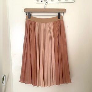 BCBGMaxAzria A-Line Skirt in Tan and Cream